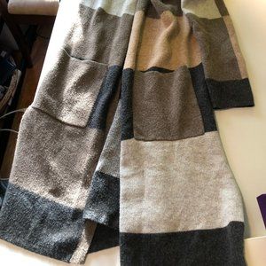 Long Color Block Cardigan Duster Sweater w Pockets